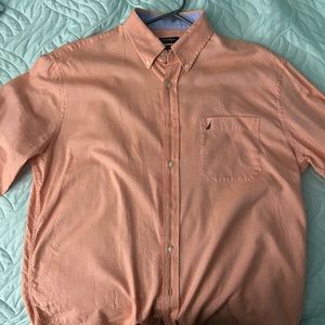 Orange button up